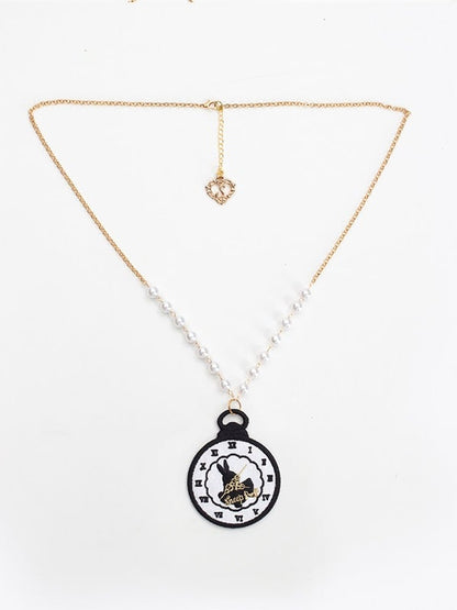 Alice in Wonderland Rabbit Ear KC and Necklace - Sheep Puff Atelier