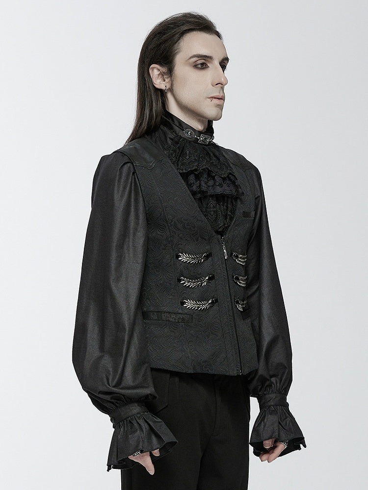 Black Men's Gothic Dragon Scale Gentleman Vest