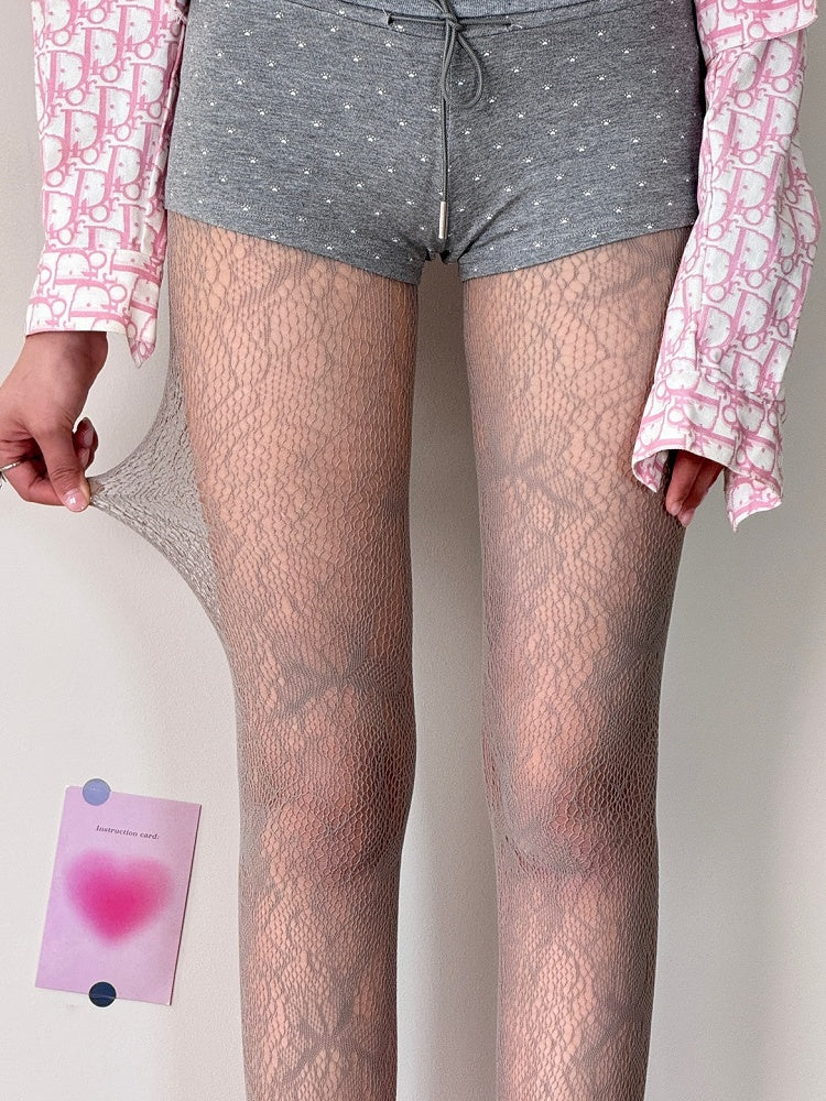 Y2K Options Tights Design Color Butterfly 7 Hollow-out