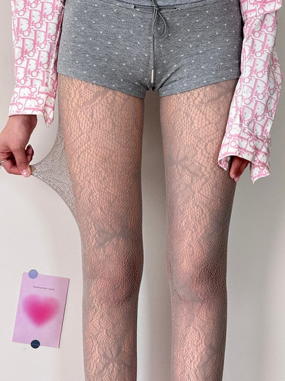 Y2K Options Tights Design Color Butterfly 7 Hollow-out