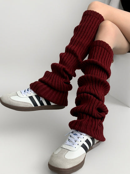 Knitted Retro-Style Leg Warmers 7 Colors