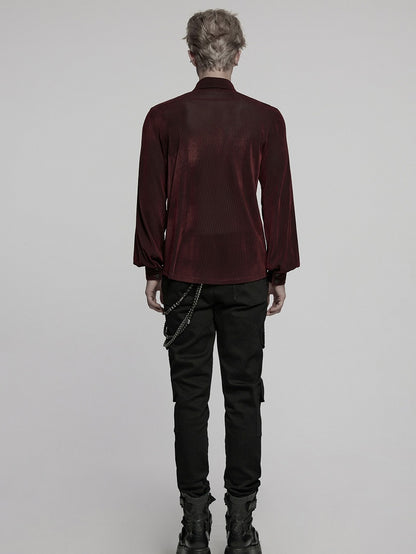 Shirt Goth Men's Red