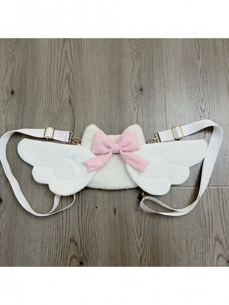Double Shoulder Wing Bag with Bow Embellishment - Magic Diary
