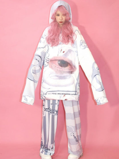 パンツ ファッション 柄 ギャル グレー ストレート レッグ ストライプ カット