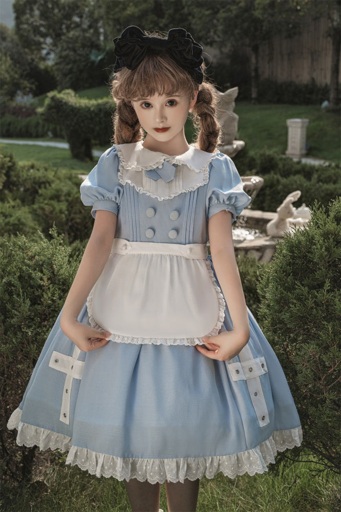 青と白のクロスアップリケ付き取り外し可能な袖