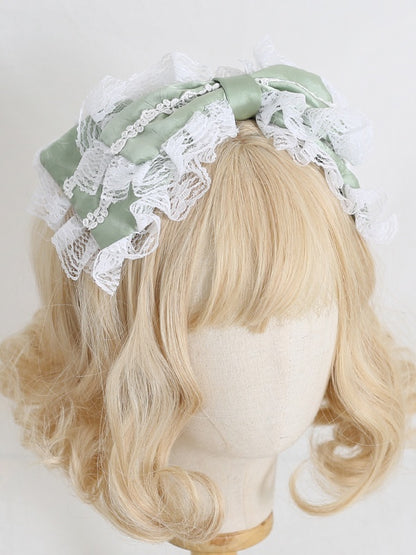 8 Colors Sweet Lolita Multi-layer Bowknot Lace-trimmed KC