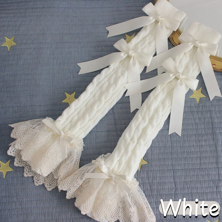 Knit Lace Winter 13-Color Cuffs Long Wrist