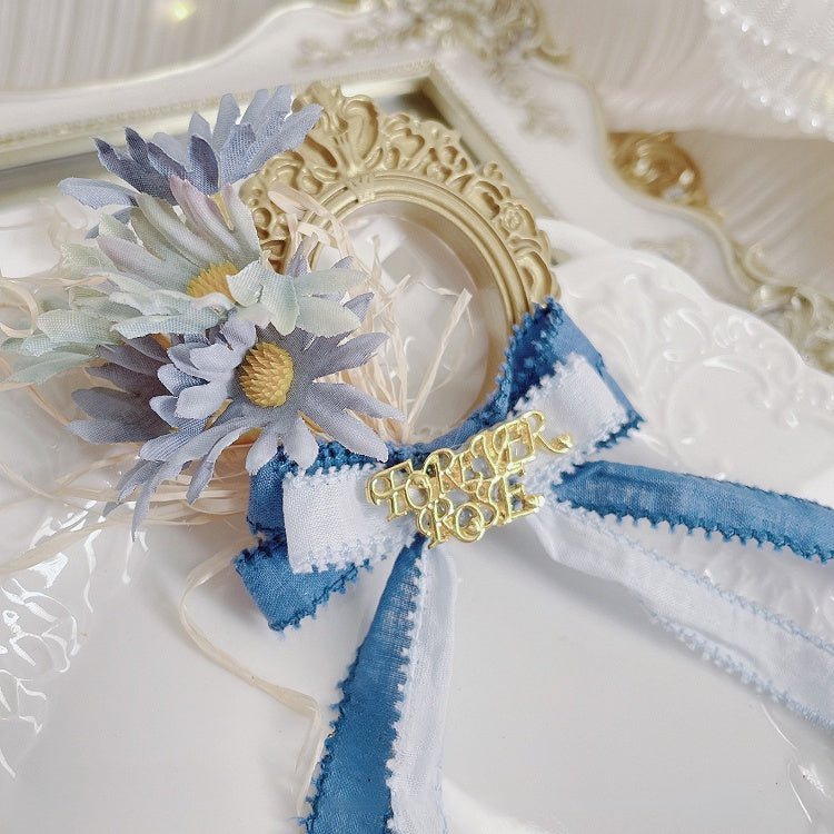 Brooch Bowknot 5 Design Letter Decorated Options Daisy Color