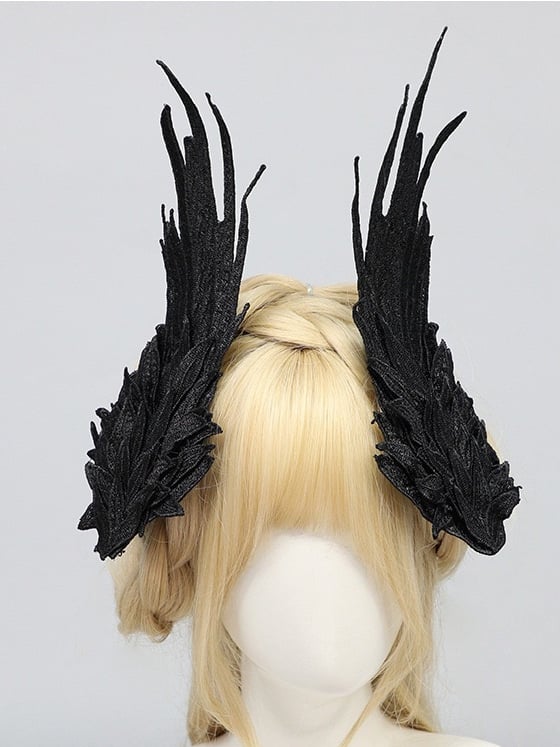 Haarspangen Flügel Weiß/Schwarz