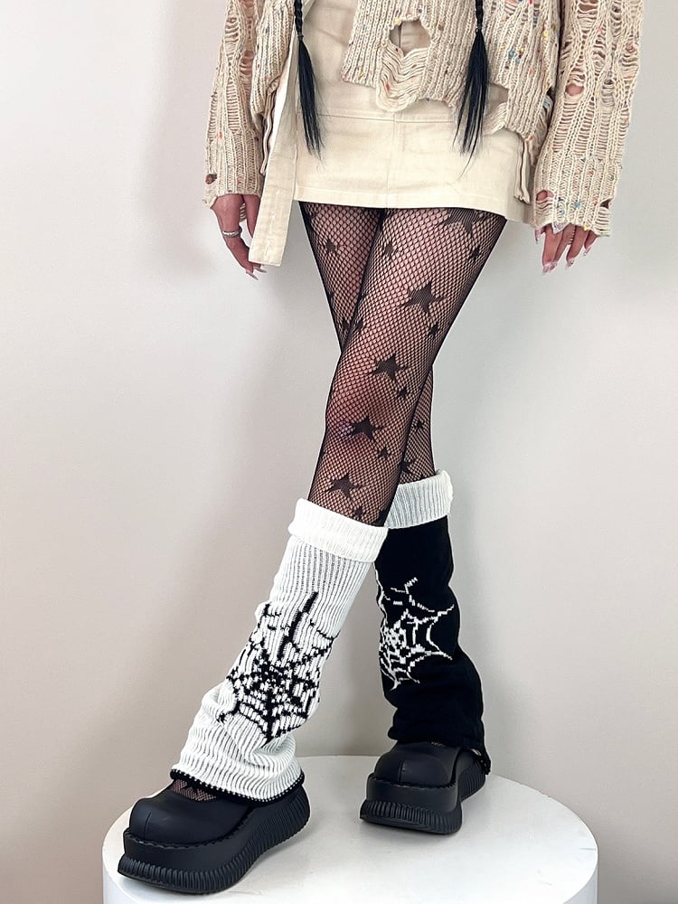 Warmers Spider Reversible Web Pattern Leg