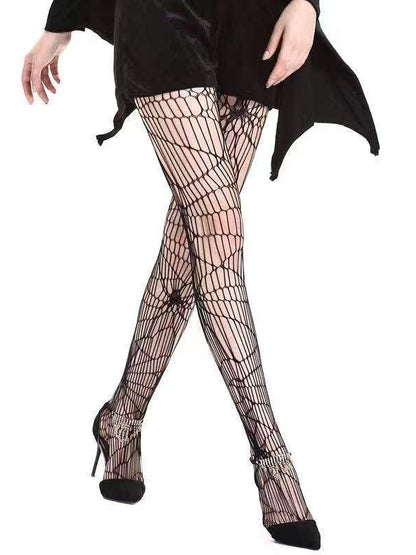 Spider Gothic Web Hollow-out Tights