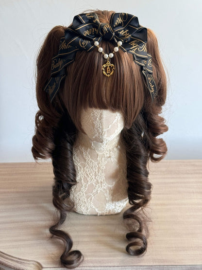 Bow (Multi-Colorways) Hairclips Ribbon Sweet Script