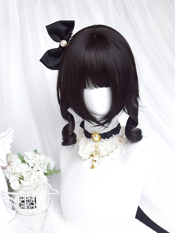 Kurze Farboptionen 6 Pony 25CM mit geschnittener Bob-Perücke