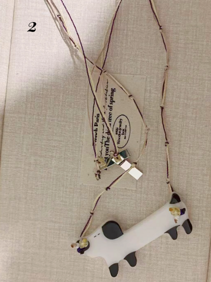 Y2K Süße Welpe und Katze Halskette