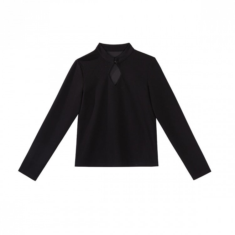 Hem Sleeves Cross Shorts Black Ouji Lolita Curved + Embroidery Bat-Wing Cape Long Top Gothic