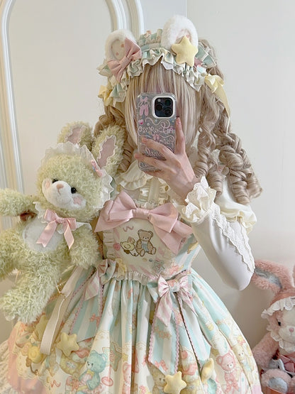 Bowknot and Star Plush Bear Ears Hairband