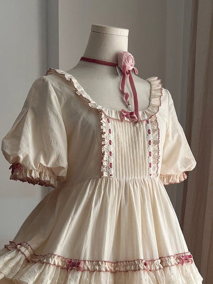 Rose Velvet Lolita Choker with Bead Accents - Bodhi Original Design