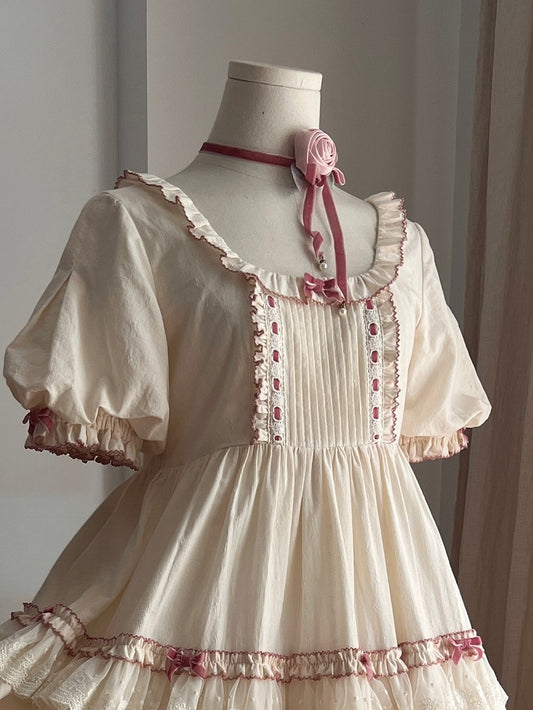 Rose Velvet Lolita Choker with Bead Accents - Bodhi Original Design