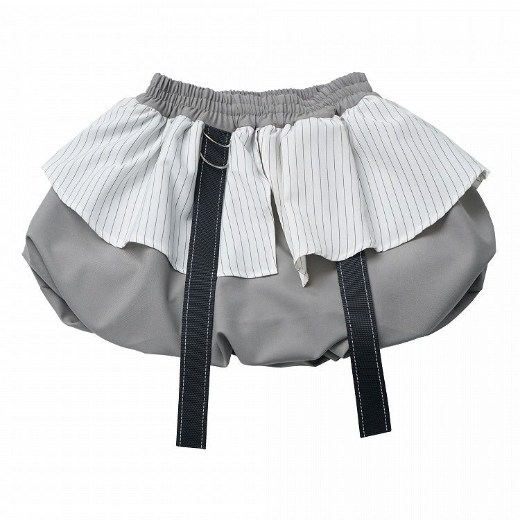 Playful Mini with Accents Gray/Black Dynamic Skirt Red Strap Bubble