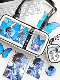 Ita White Accent with Transparent PU Display Heart Window Bag Buckle