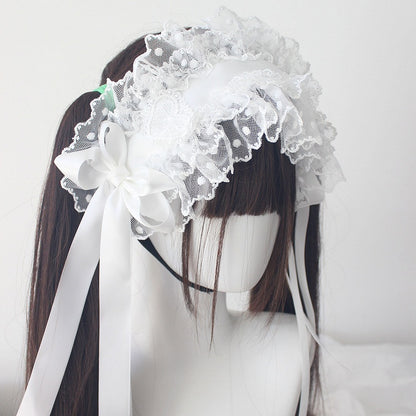 Style Sweet Hairband Ruffled 7-Color Lace