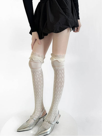 Dentelle-Manchette Diamant (Couleurs : Tricot Bas Noir