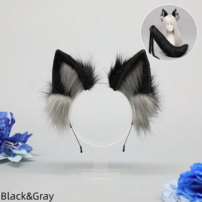 9 Faux Cute Ear Wolf Fur Lolita KC Colors