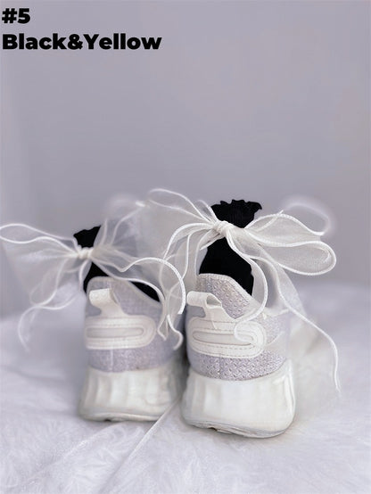 6つのオプション ビッグリボン ロリータ カーフ/アンクルソックス