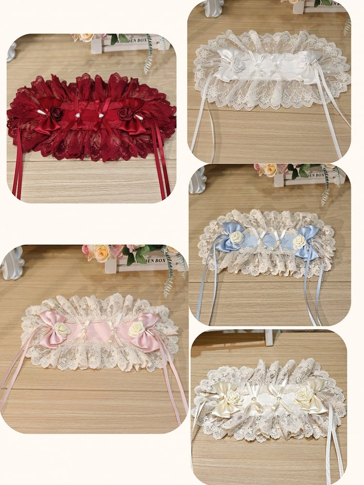 Red White Blue Pink / Beige Hairband