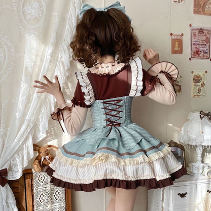 Lolita Hawthorn Berry Mint Chocolate Fluffy Short Puff Dress