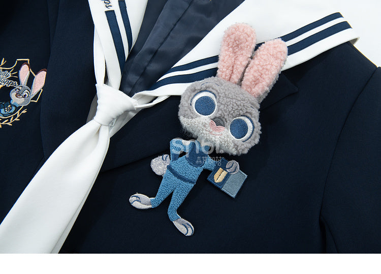 ズートピア ジュディ ダークブルー プレッピー ルーズ ブレザー