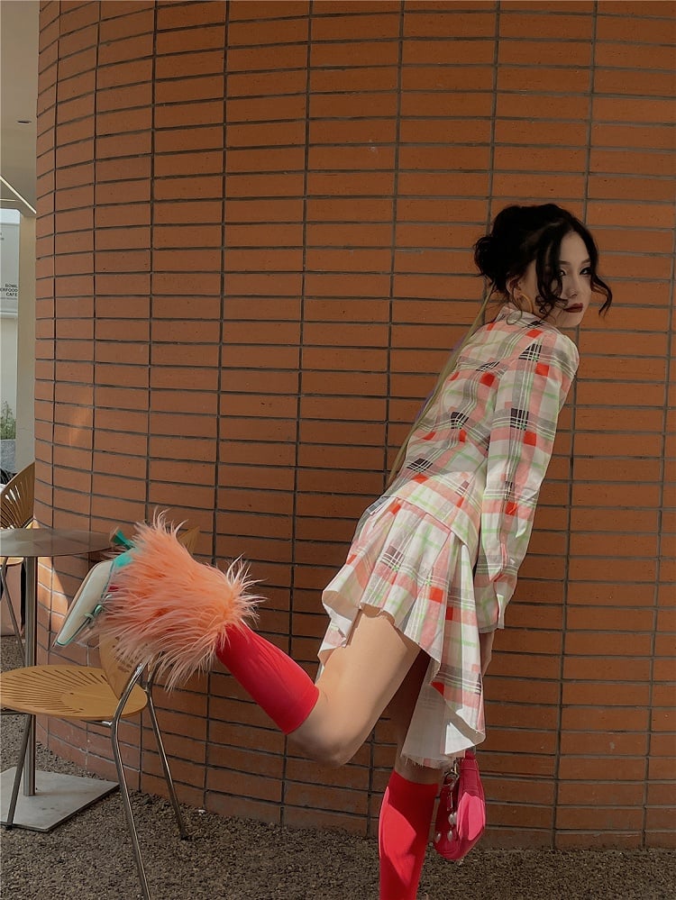 Warmers Shaggy 20CM/30CM/40CM Leg Orange Y2K