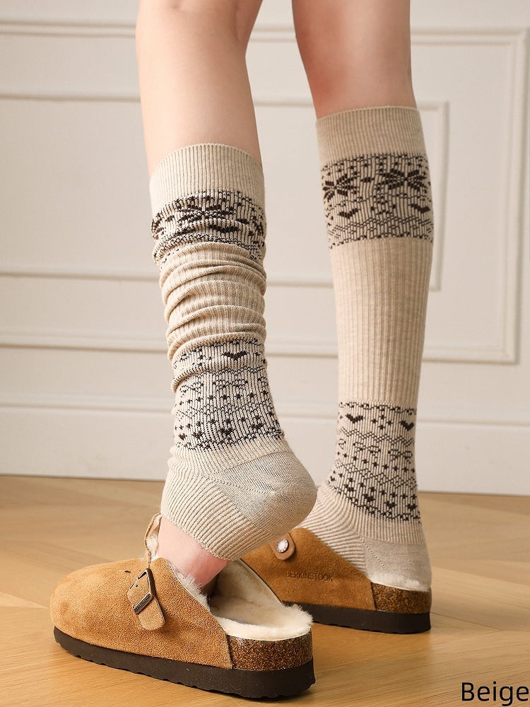 Colors Design Warmers Leg Retro Footed 6 Pattern