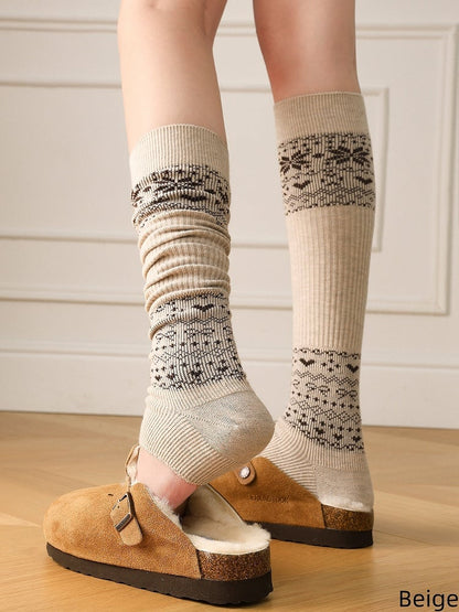 Colors Design Warmers Leg Retro Footed 6 Pattern