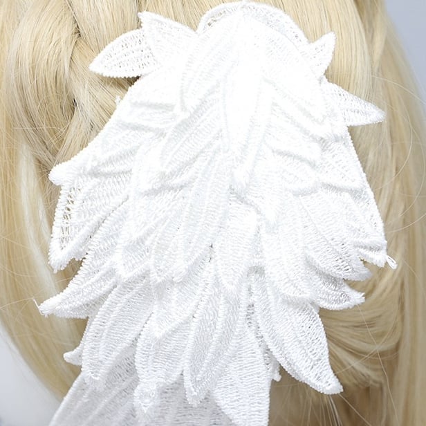 Hairclips Wing White/Black