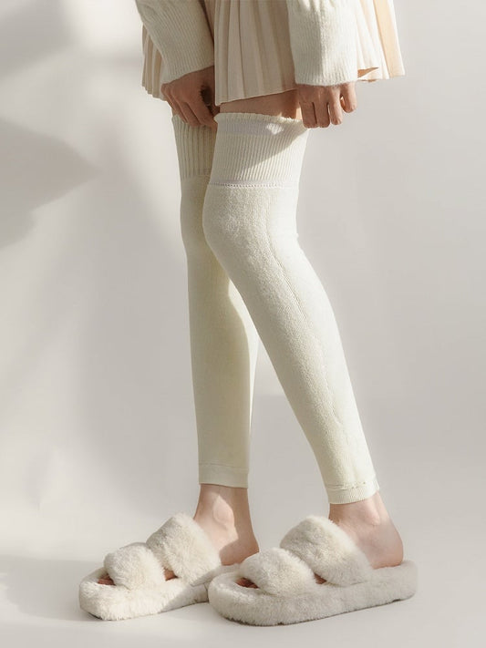 Knit Colors) (4 Warmers Ribbed Over-the-Knee Leg Cozy