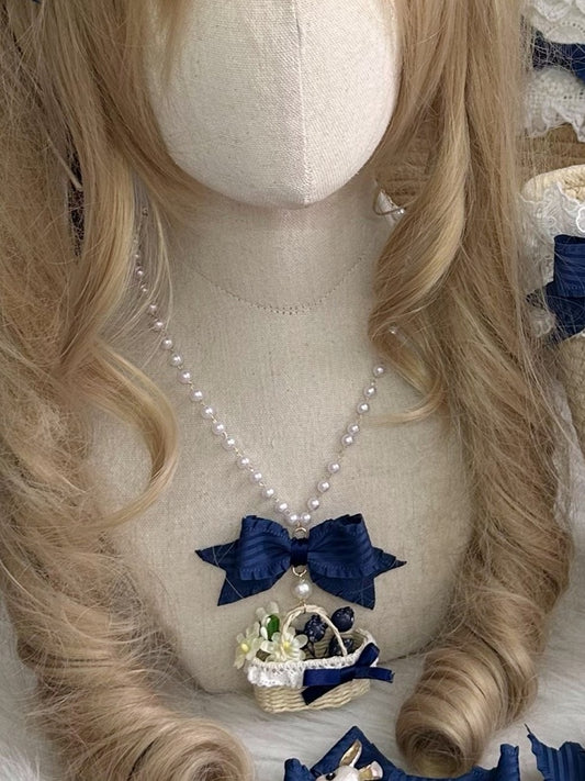 Blueberry-Themed 3 Necklace Cottagecore Types