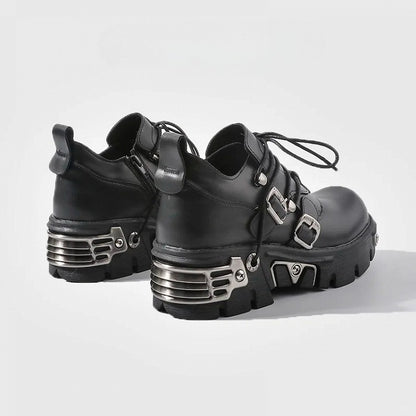 Closure - Punk Black Front 3-Way Lace-Up Shoes System: