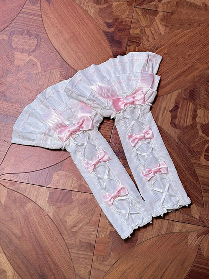 / Pink Blue Sleeves Red Black Decoration Detachable Bows