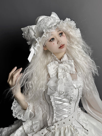 / フード 猫耳 ホワイト ブラック レッド