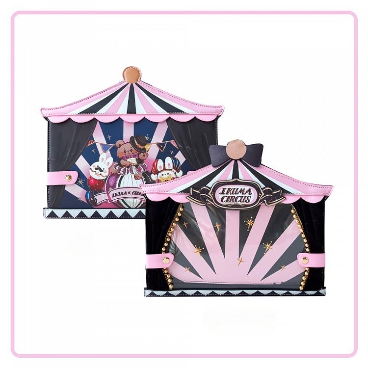 Black and Purple Circus Sweet Bunny and Bear Print Ita Bag