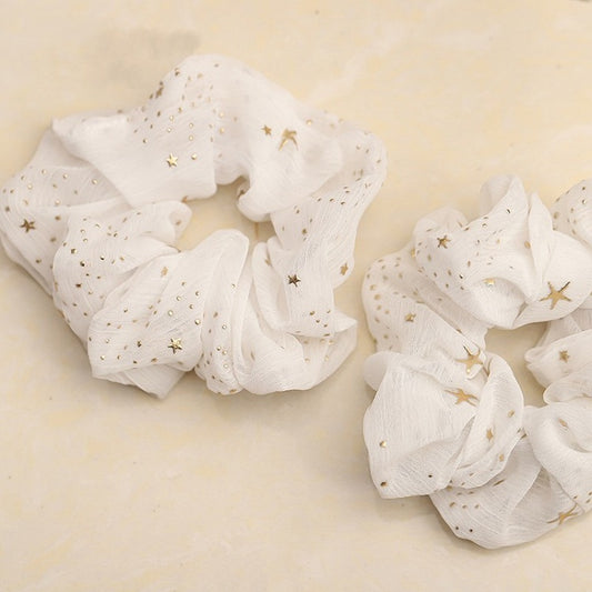 Dark Blue/White Starry Sky Pattern Lolita Hair Scrunchie