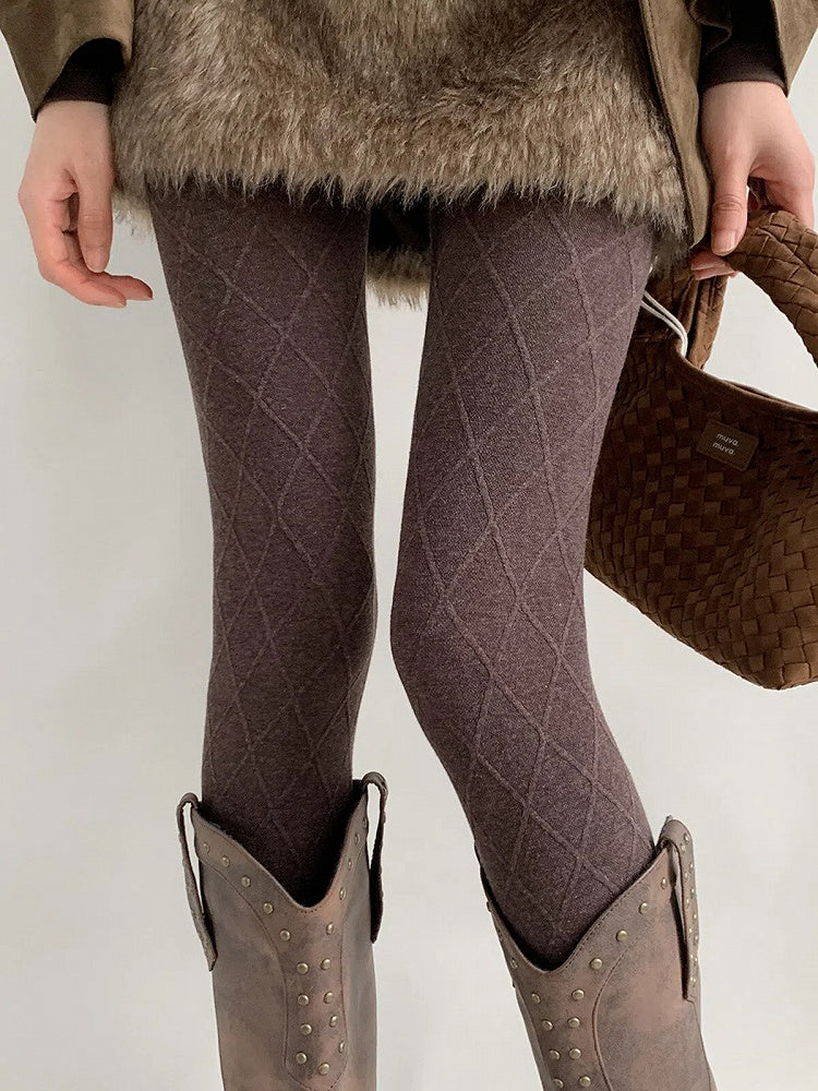 Wool-Blend Knit (5 Diamond Colors) Tights