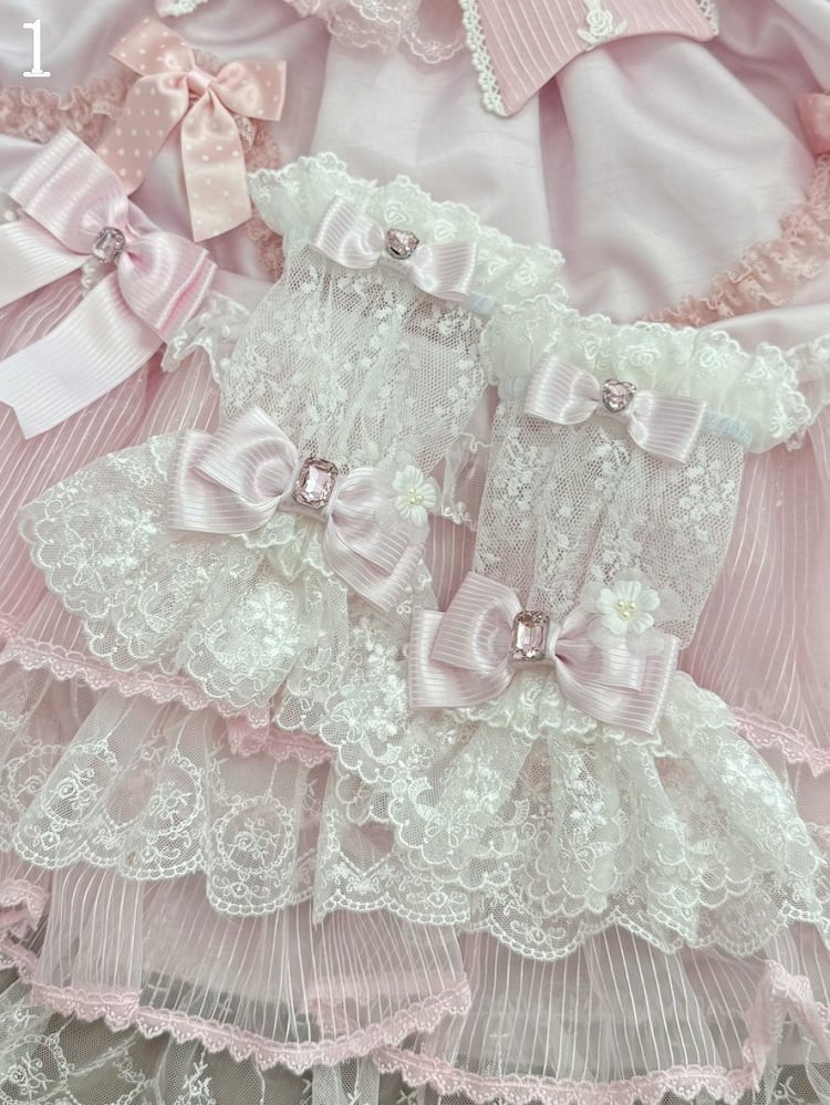 Spitzen-Handgelenkoptionen, 8 Manschetten, Schleifendetails