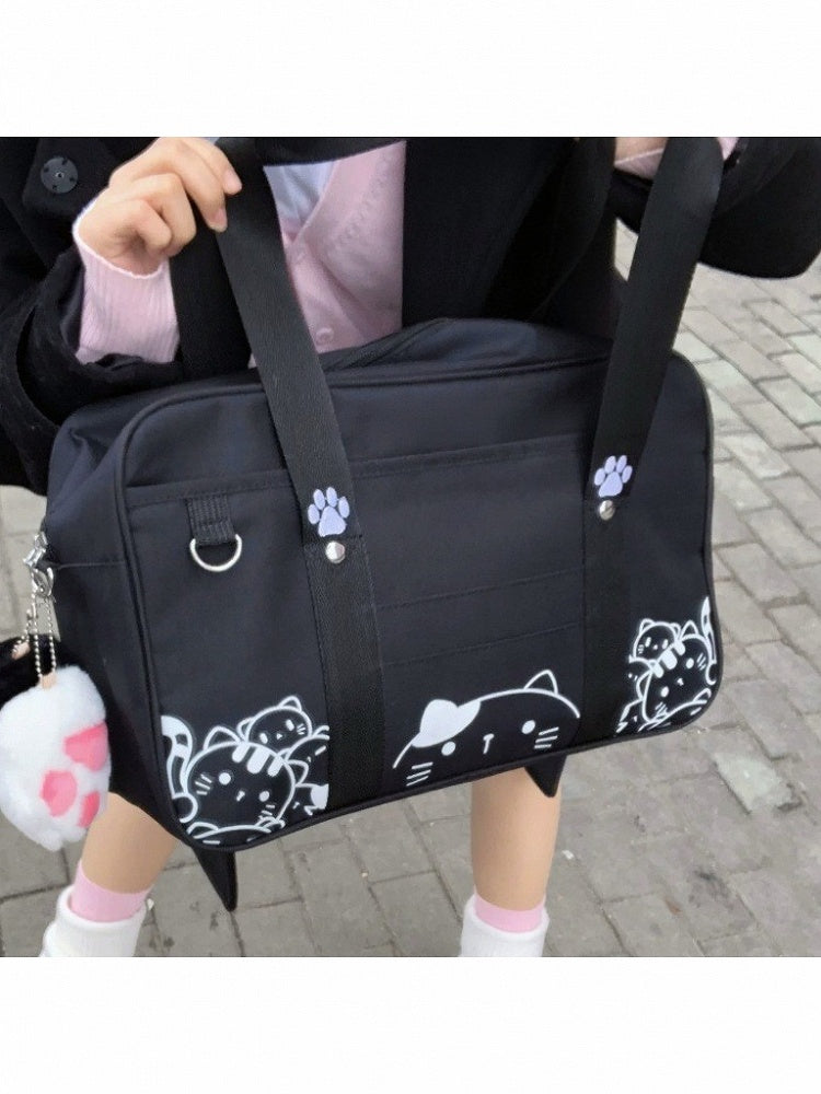Cute Cat Print Shoulder Bag - Magic Diary