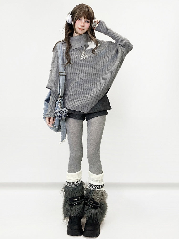 Y2K with Set Waist Belt Skort Design Low Dark Gray