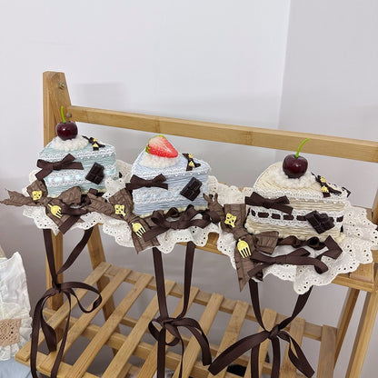 With Cake Hat Mini Clips Lolita 6 Sweet Options Color Triangle