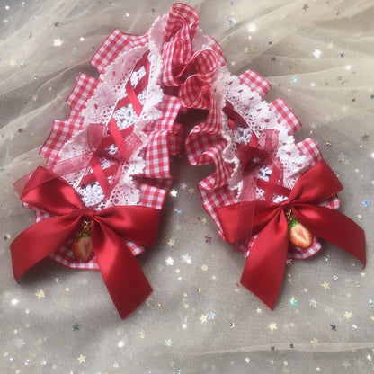 Options Ruffled Loilita 3 Color Hairband Bow Plaid Details