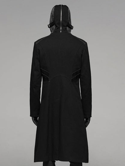 Coat Black Weird Men's Punk