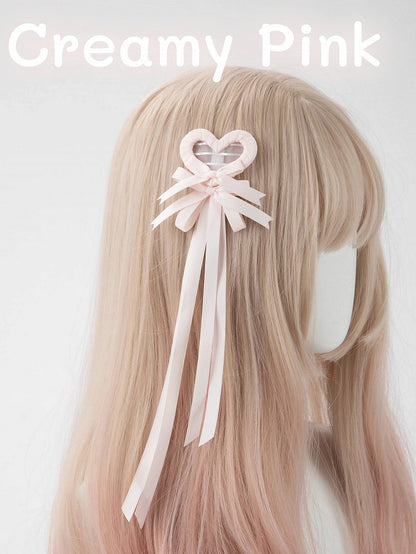 Clip Hair (Single Heart Bow